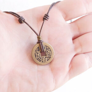 BRONZE CHINESE COIN NECKLACE ON HAND