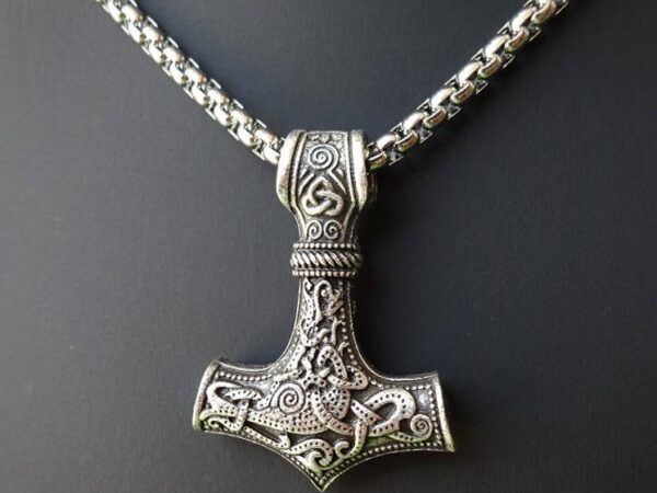 Mjolnir Necklace on stainless steel chain