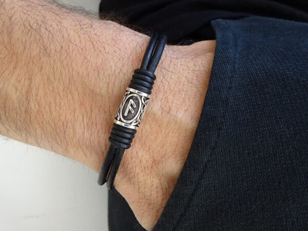 viking bracelet with rune