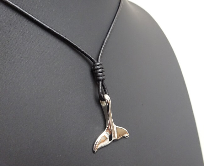 polished stainless steel whale tail leather necklace website gallery