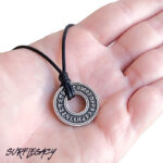 norse necklace with viking runes