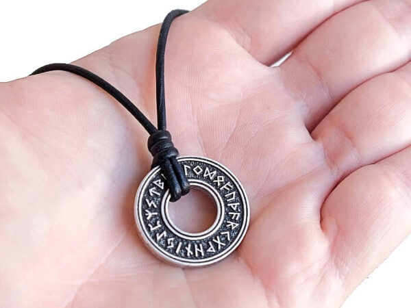 norse necklace with viking runes