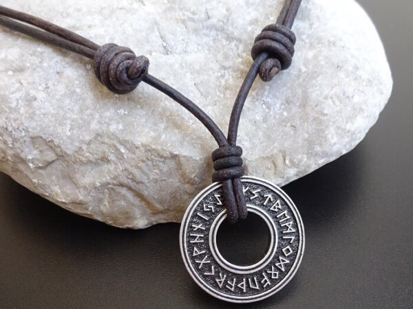 viking necklace slip knot with runes website 2