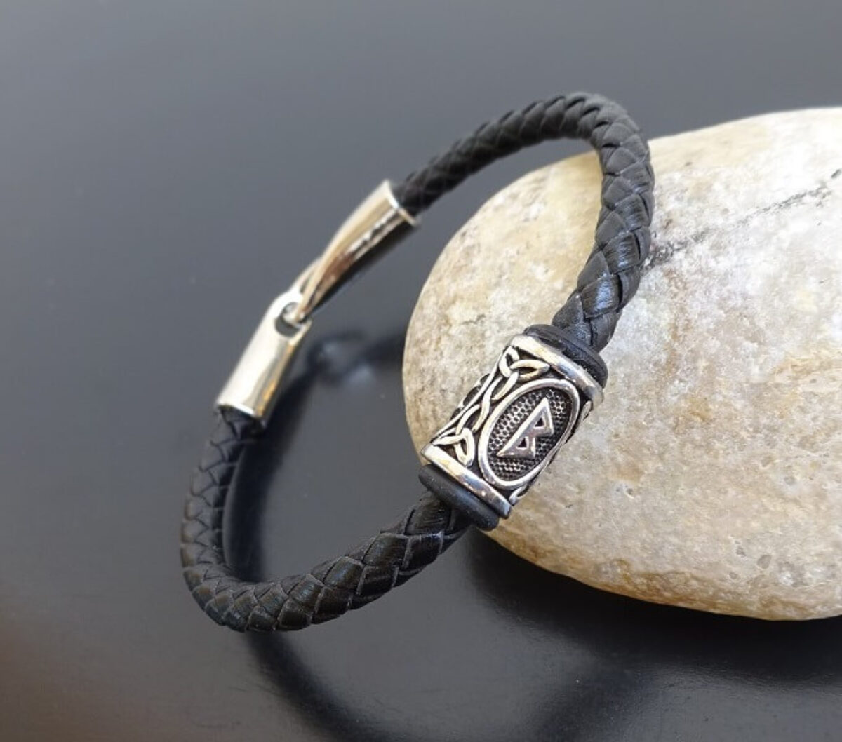 Mens Vintage Viking Leather Norse Metal Rune Design Bracelet Fashion  mtxx 