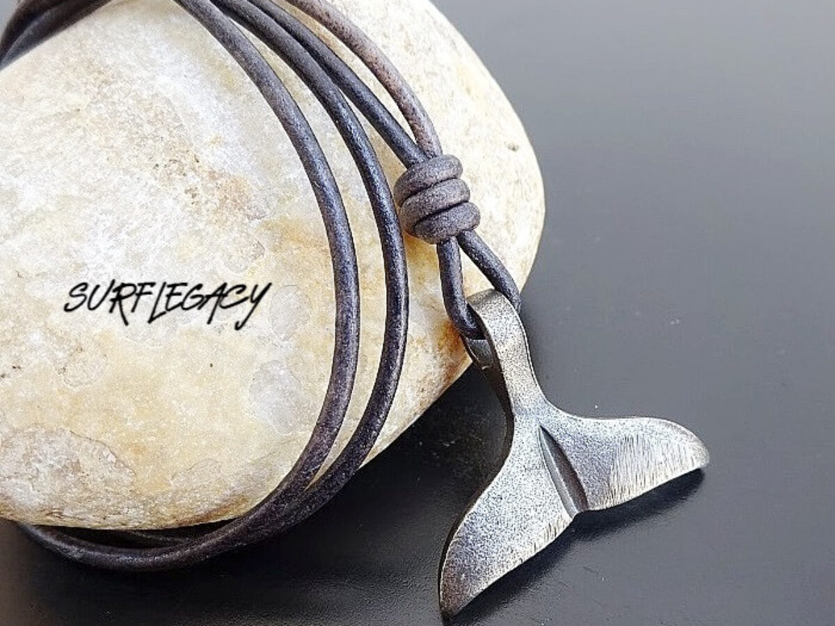 Fish Hook Necklace On Leather - Surflegacy