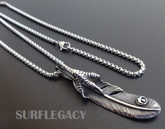 Eagle Claw Feather Necklace