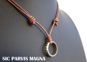 NATHAN DRAKE RING NECKLACE brown LEATHER slip knot COVER