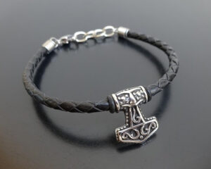 viking leather bracelet