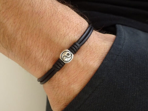 yin yang leather bracelet adjustable worn 4 instagram