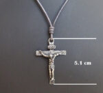inri stainless steel crucifix on leather 10 gallery website