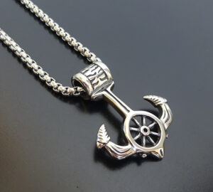 stainless steel anchor pendant
