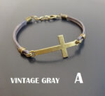 medium cross bronze leather bracelet WEBSITE gallery