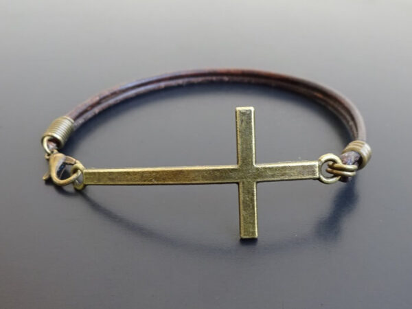 sideways cross bracelet