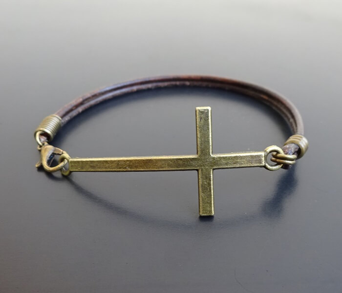 Mens cross bracelet