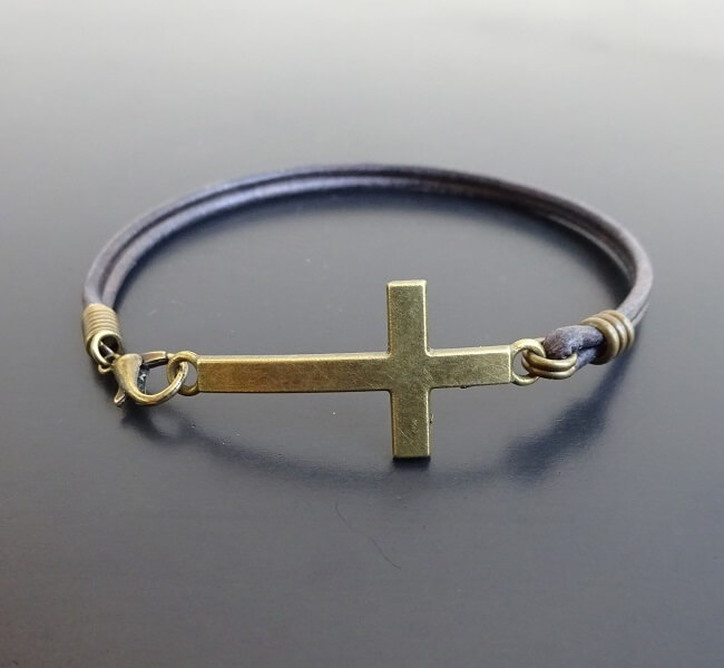 medium cross bracelet clasp on side vintage gray 7 website gallery