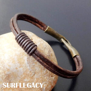 Handmade Mens leather bracelet