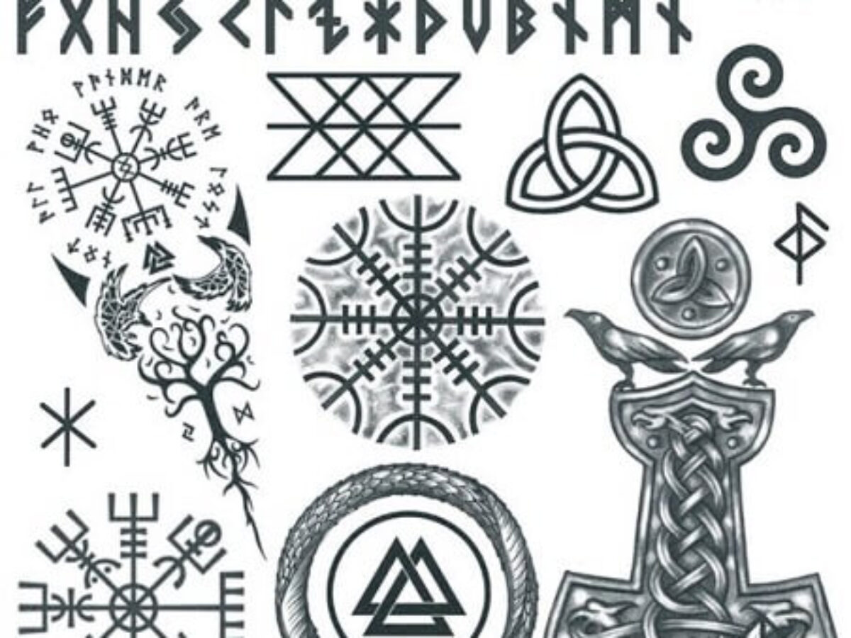 Scandinavian Viking Symbols Set Stock Illustration - Download Image Now -  Viking, Celtic Style, Pattern - iStock
