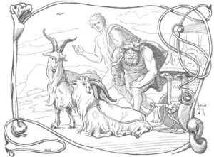 thor with his goats by Frolich