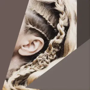 viking braided woman side look