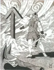 Tyr, Norse God of War, Law and Justice - White - Tyr Norse God