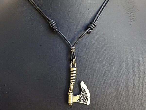 bronze Viking Axe Necklace