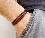 wrap bracelett with bronze color push clasp