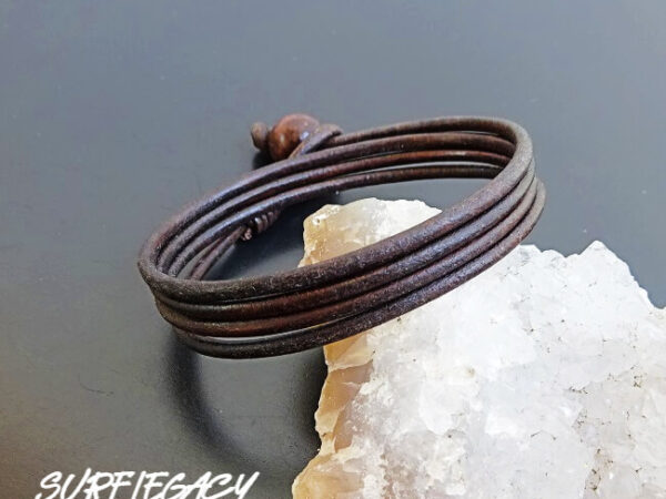 Surfer Leather Wrap Bracelet