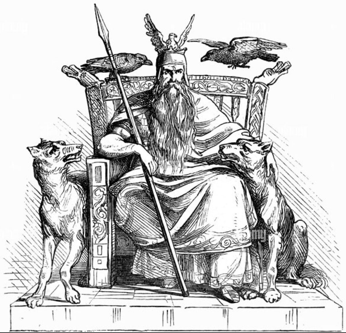 Odin the Viking God Prepares for War