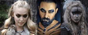 vikings with face painting