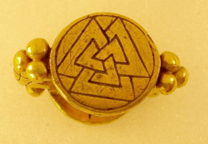 Nene River Ring with valknut symbol on it from british museum