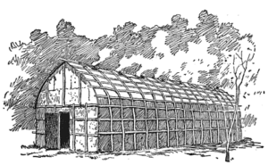 sketch of a Theiroquois longhouse
