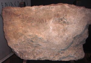 The Kylver runestone from Stånga Parish, Gotland, Sweden.