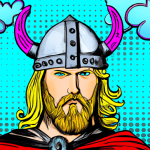 Myths, lies and truths blond viking with helmet