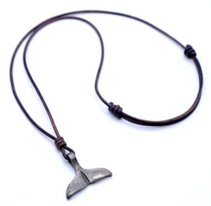 whale tail stainless steel necklace slip knot