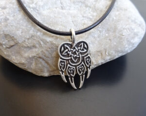 BEAR PAW symbol necklace pendant