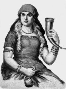 SiF GODDESS HOLDING A DRINKING HORN
