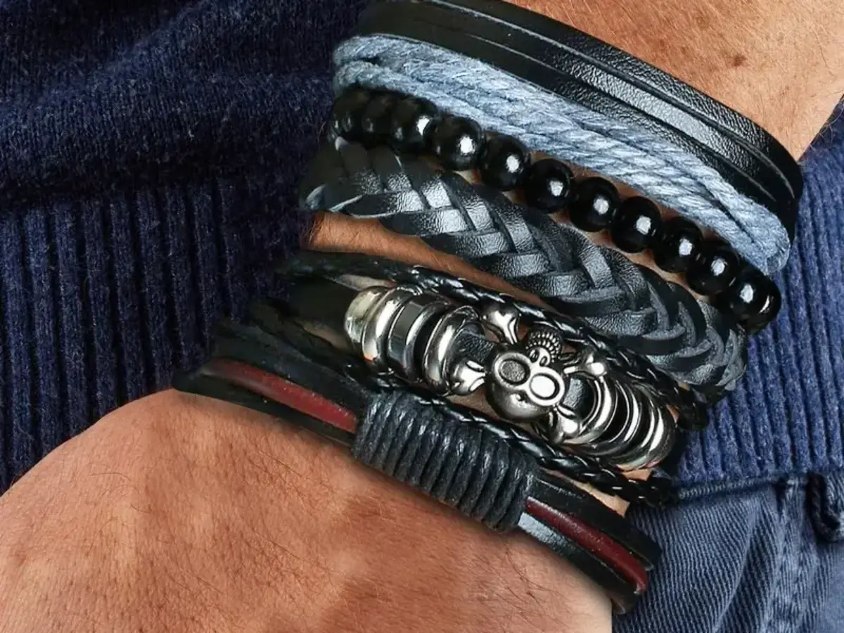 Male Watch Luxury Bracelet Set Fashion Business Brown Leather Quartz W –  AiSO BRiDAL